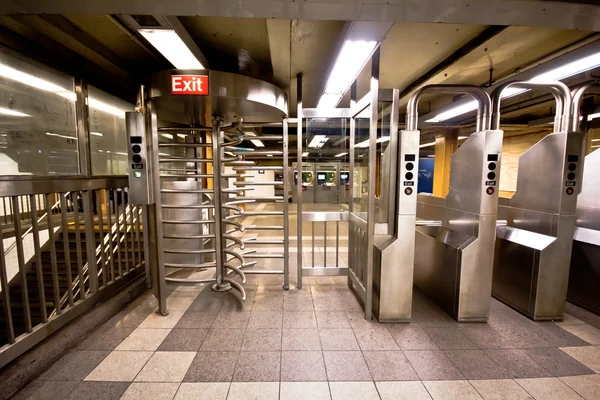 NYC tunnelbana vändkors — Stockfoto