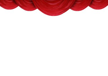 Curtains on white background clipart