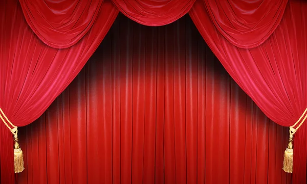 Curtains of a movie theater — Stock Photo, Image