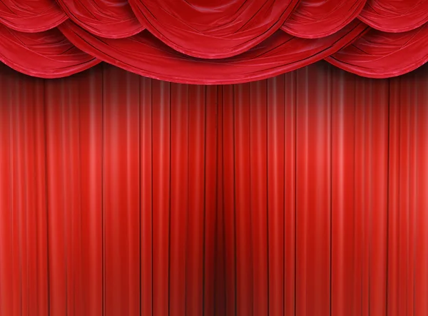 Closed curtain of a stage — Stock Photo, Image