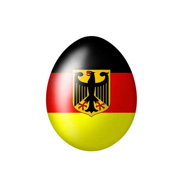 Egg with a German eagle — Stock Photo, Image