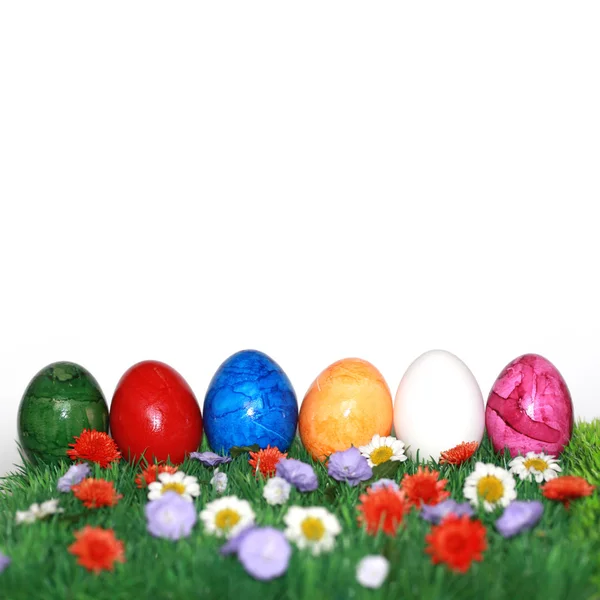 Páscoa com os ovos de Páscoa — Fotografia de Stock