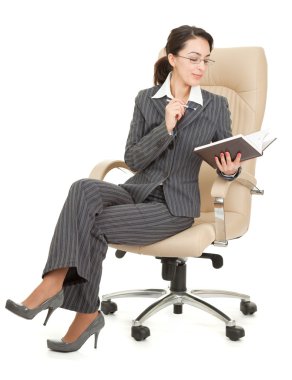 Portrait of a business woman clipart