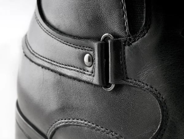 Чорне чоловіче шкіряне взуття — стокове фото
