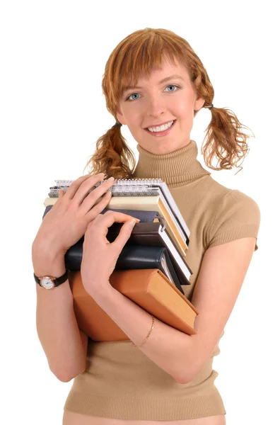 Dívka držící knihu — Stock fotografie