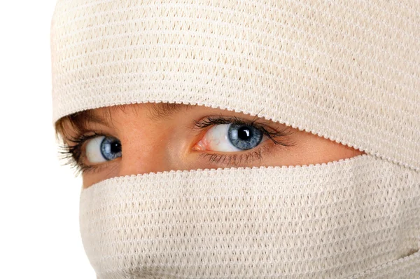 Oczy i bandaże — Zdjęcie stockowe