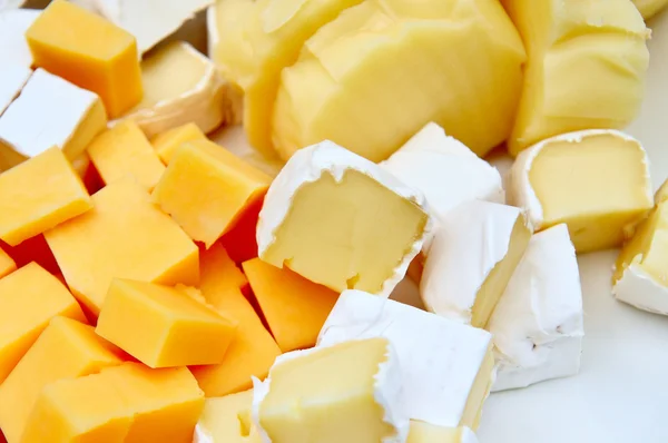 치즈의 다양 한 조각 — 스톡 사진