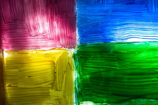 Abstracción colorida sobre vidrio — Foto de Stock