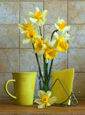 Bouquet of daffodils clipart