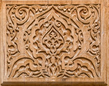 Art of wood carving. clipart