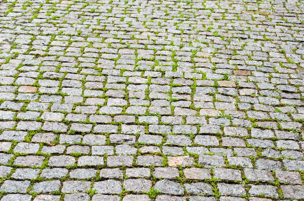 Cobble stone pavers as a background
