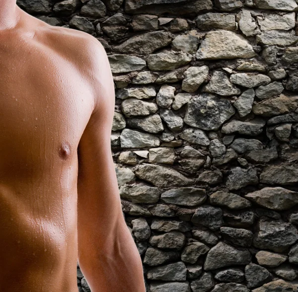 Ώμος και βραχίονας γυμνό ανδρικό σώμα — Φωτογραφία Αρχείου
