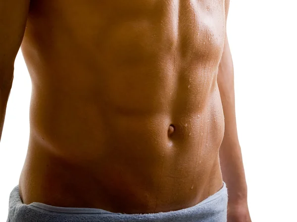 Magen nakna manliga kroppen — Stockfoto