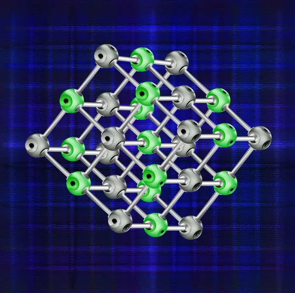 Решётка молекулярного кристалла — стоковое фото