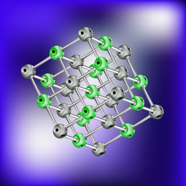 Reticolo cristallino molecolare — Foto Stock