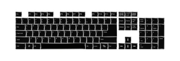 The computer keyboard — Stock Vector