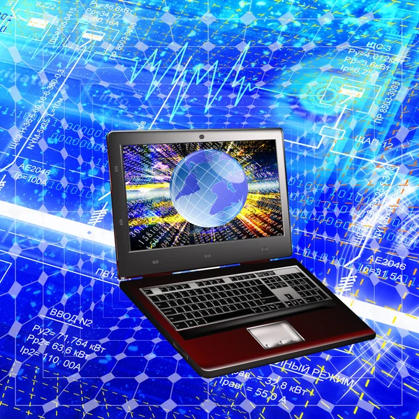 Komputer najnowszych technologii internetowych — Zdjęcie stockowe