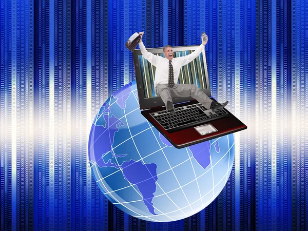El ordenador más nuevo la tecnología de Internet — Foto de Stock