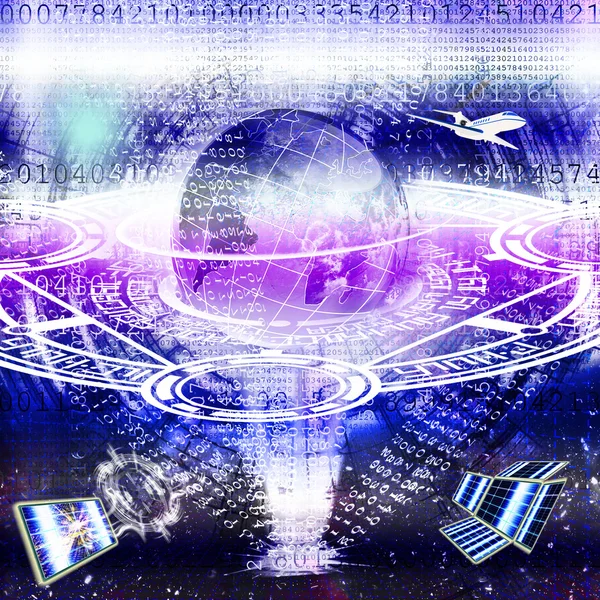 De kosmische technologie nieuws internet — Stockfoto