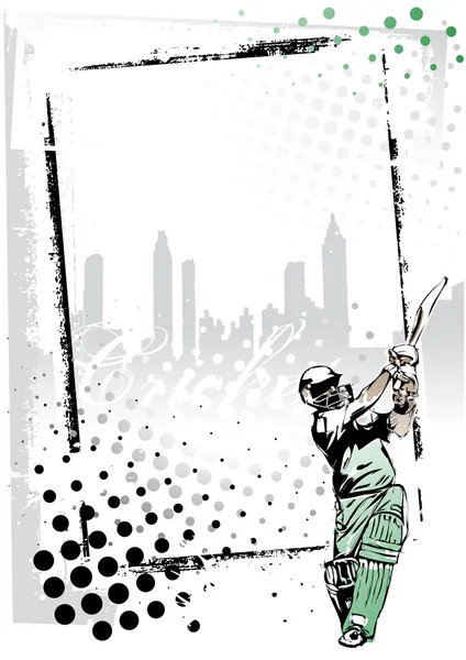 Affiche de cricket — Image vectorielle