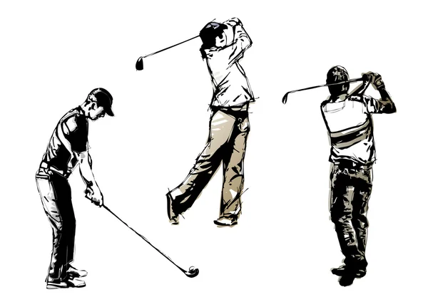 Golf trio 2 — Stockvector
