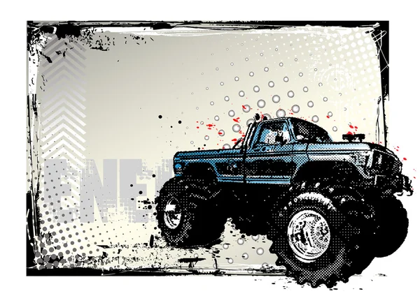 Monster truck plakát — Stockový vektor