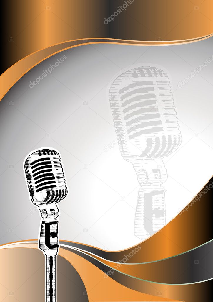 Microphone metal background