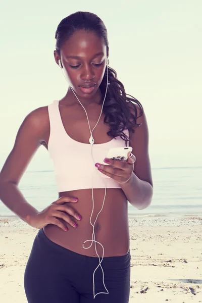 stock image Fitness woman on white