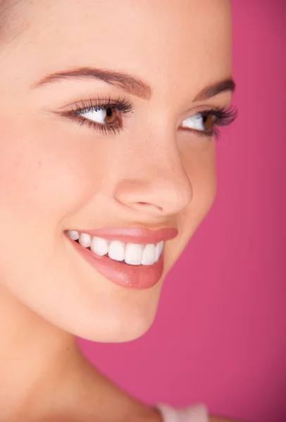 Denti perfetti sorridenti — Foto Stock