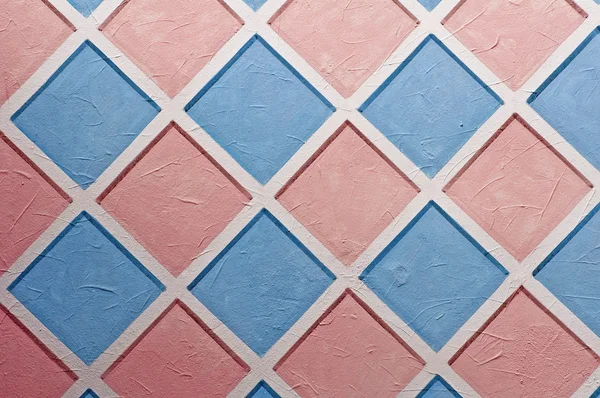 Painted wall, diamond pattern. — Stock Photo, Image