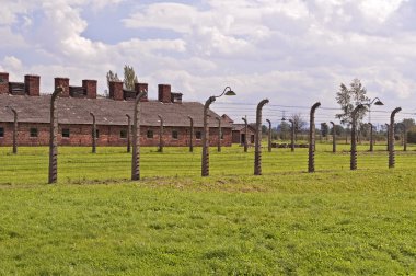 Auschwitz Birkenau concentration camp. clipart