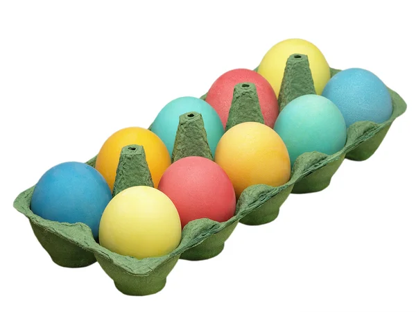 Ovos de Páscoa em um pote . — Fotografia de Stock