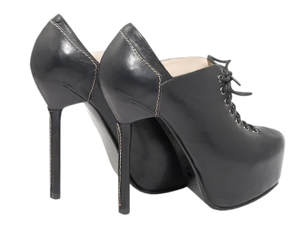 High-heeled black shoes. — Stock Photo, Image