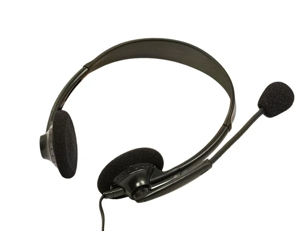 Fekete headset. — Stock Fotó