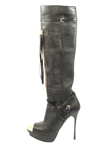 Magas hessian női boot. — Stock Fotó
