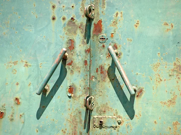 Rusty metal gate. — Stock Photo, Image