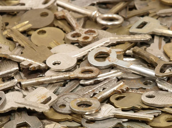 Lot of old keys. — Stock Photo, Image