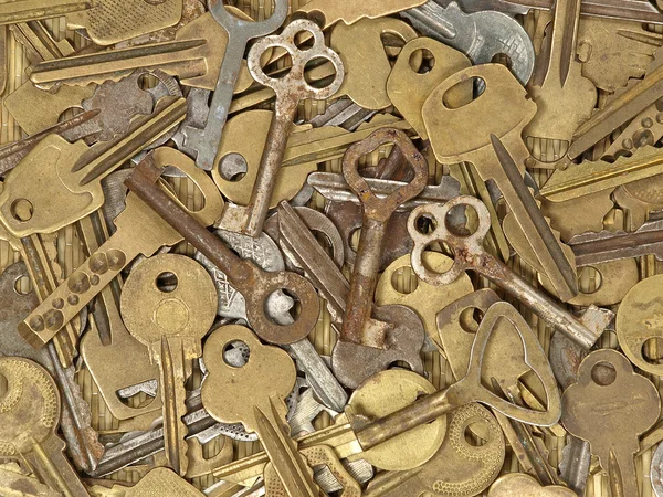 Vecchie chiavi in metallo . — Foto Stock