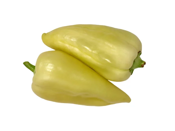 Two fresh green sweet peppers. — Stock Photo, Image