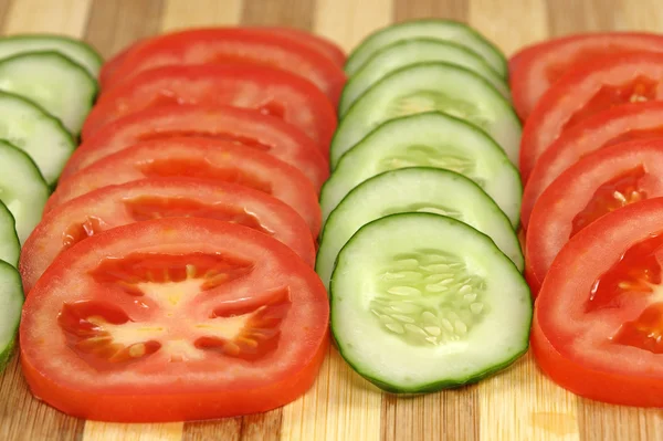 Friss, szeletelt zöldségek. — Stock Fotó