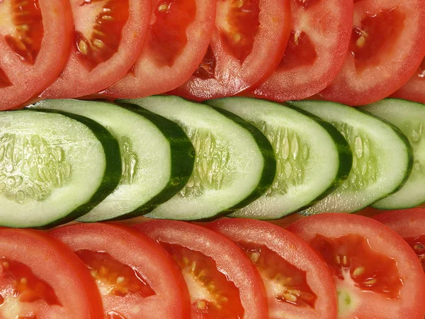 Szelet friss vegetables.background. — Stock Fotó