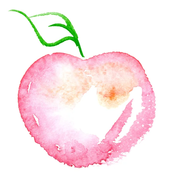 Watercolor apple — Stock Photo, Image