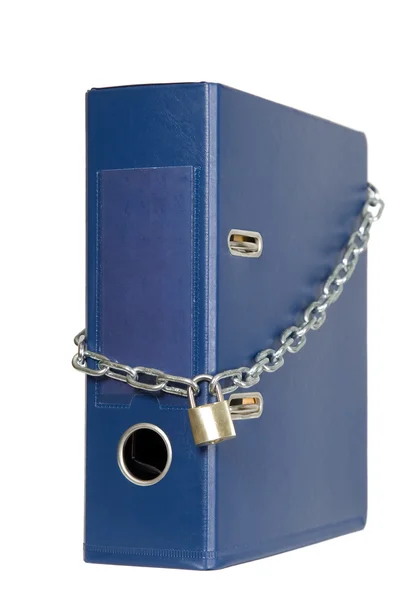 Documents are locked with chain — Stock Photo, Image