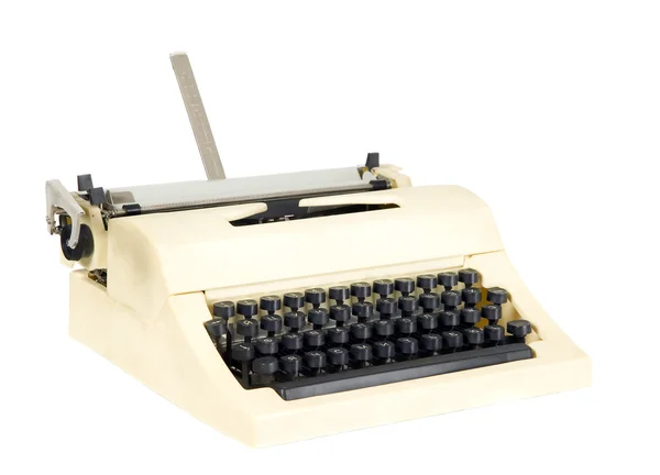 Vintage skrivmaskin på vit bakgrund — Stockfoto