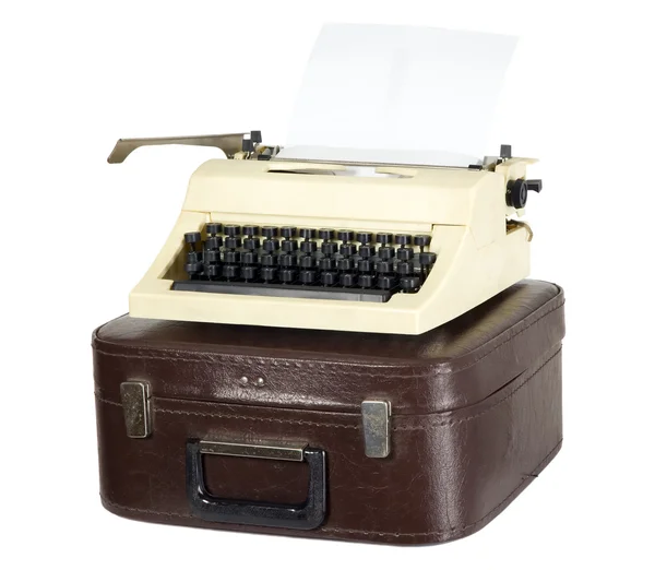Vintage typewriter on white background — Stock Photo, Image