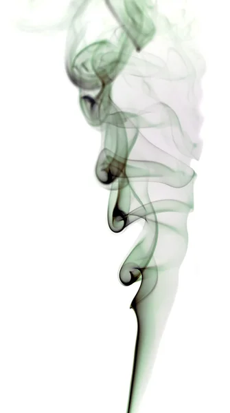 Fumée colorée sur fond blanc — Photo