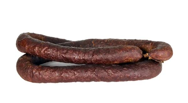 Tasty sausage made in village — Stock Photo, Image