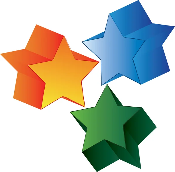 stock image Colorful 3d star icons