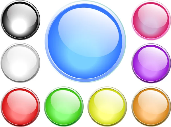 stock image Circle buttons in various colors