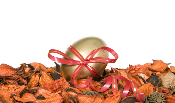 Goldenes Ei für den Osterurlaub — Stockfoto